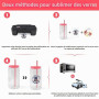 AGH life Lot de 6 gobelets en verre pour sublimation vierges 473 ml, canettes transparentes à double paroi, gobelets pour sublim