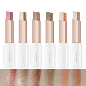 Lot de 6 fards à paupières à paillettes - Double couleur - Ombres à paupières - Waterproof