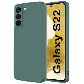 Qasyfanc Coque Protection Caméra pour Samsung Galaxy S22, Coque Samsung S22 5G Silicone, Housse de Protection Antichoc, Mince, S