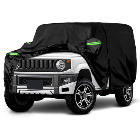 Bâche Voiture Étanche Compatible avec Suzuki Jimny (3 Portes) 1998-2024, Housse de Protection Voiture Extérieur Respirante Contr
