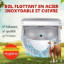 MOGOULUA Abreuvoir automatique avec valve flottante en cuivre,Grande capacité,En acier inoxydable,Abreuvoir pour bovins,Abreuvoi