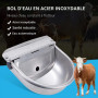 MOGOULUA Abreuvoir automatique avec valve flottante en cuivre,Grande capacité,En acier inoxydable,Abreuvoir pour bovins,Abreuvoi