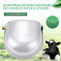 MOGOULUA Abreuvoir automatique avec valve flottante en cuivre,Grande capacité,En acier inoxydable,Abreuvoir pour bovins,Abreuvoi