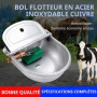 MOGOULUA Abreuvoir automatique avec valve flottante en cuivre,Grande capacité,En acier inoxydable,Abreuvoir pour bovins,Abreuvoi