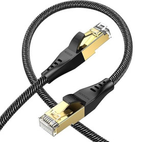MOGOOD Cat 8 Câble Ethernet 2M, Cable Réseau Haute Performance 40Gbps 2000MHz, Bornier Internet Gigabit RJ45 Haute Vitesse Compa