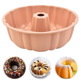 TESSTSY Moule Kouglof, Moule Cake 24 cm, Moulel Kouglof Silicone | Moules Baba Au Rhum, Moules à Kouglof, Moul Savarin, Moul à K