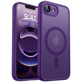 CANSHN Coque Magnétique pour iPhone 16e/iPhone 17e(6,1 Pouces), Compatible avec MagSafe, [Protection Complète de l'appareil Phot