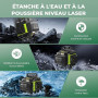 Niveau Laser Chantier Autonivelant 360° x 4, Lazer Niveaux 4D 16 Lignes Laser, Autonivellement et Mode Pulsé Extérieur, 2 x Batt