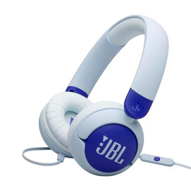 JBL Junior 320, Casque Supra-auriculaire Filaire pour Enfants, avec Microphone intégré, Safe Sound, Volume jusqu'à 85 DB, Coussi