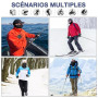 Kiiwah 2 Pièces Cache Cou Elastique pour Homme et Femme, Tour de Cou Coupe-Vent et Respirant Snood à Séchage Rapide pour Moto, C