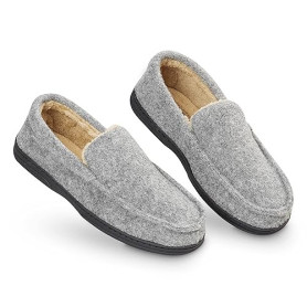 DUNLOP Chausson Homme Semelles Antidérapantes Chaussons Charentaises Hommes Mémoire de Forme Intérieur Extérieur Pantoufles Moca