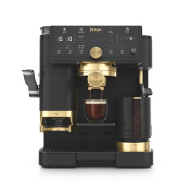 Ninja Luxe Café Pro, machine à café 3-en-1 conçue par David Beckham : expresso, café filtre et infusion à froid, broyeur/buse à 