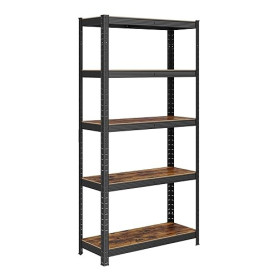 SONGMICS Étagère de Rangement à 5 Niveaux, 30 x 75 x 150 cm, Capacité 650 kg, Planches Réglables, Style Industriel, pour Cuisine