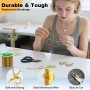 VynyQoo 2mm Fil Aluminium,33m Or Fil de Fer Souple Loisir Creatif, Fil Metallique, pour Bijoux DIY L'artisanat