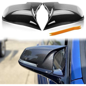 Coque de rétroviseur de voiture compatible for BMW Série 1 F20 F21/2 F22 F23 F87/3 F30 F31 F34/4 F32 F33 F36/i3 I01/X1 E84,Capuc