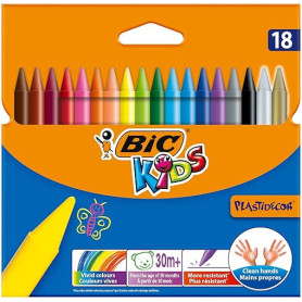 Bic Plastidecor Trousse de 18 Crayons de couleurs