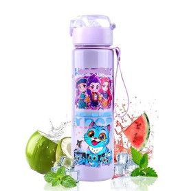 Techpinmin 750ml Gourde avec Paille, Bouteille d'eau Anti-fuite, Water Bottle convient pour l'apprentissage, les activités de pl
