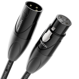 deleyCON 20m Câble Audio XLR - Qualité Studio - en Cuivre OFC pur (AWG24) - Câble Microphone avec Suppression EMI et RFI - avec