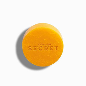 PIN UP SECRET - Secret Booster d'Éclat - Masque Visage Solide au Lait de Chèvre & Curcuma - Nettoyant & Anti-inflammatoire - Éli