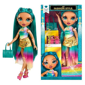 RAINBOW HIGH My Fashion Style Doll - Jewel - Poupée Mannequin émeraude de 28 cm avec Tenue, Sac à Main et Chaussures, Jouet arti