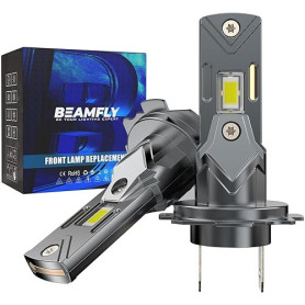 BEAMFLY Ampoules H7 LED 20000lm 100W, Ampoules de phare voiture et moto, Kit d'ampoules 12v pour feux de route ou feux de croise