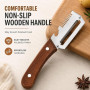 JINDANCL 3 en 1 Éplucheur de légumes multifonction,2pcs Eplucheur en Acier Inoxydable et manche en bois, Décapsuleur, Éplucheur