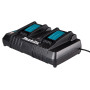 Chargeur rapide pour 2 batteries Li-Ion 14,4 à 18 V - MAKITA DC18RD