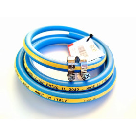 Tuyau pour gaz GPL m 2 + 2 colliers de serrage (tuyau+pinces) conforme à la norme UNI CIG 7140, homologation IMQ.