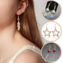 TOAOB 300pcs Crochet de Boucle d'oreille en Plaqué Or 925 Argent 18mm avec Boule à Ressort et d'anneaux Ouverts 4mm et Fermoirs