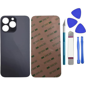 Dakexiong 13 Pro Max Vitre arrière de Rechange pour iPhone 13 Pro Max avec kit d'outils de réparation(Graphite)