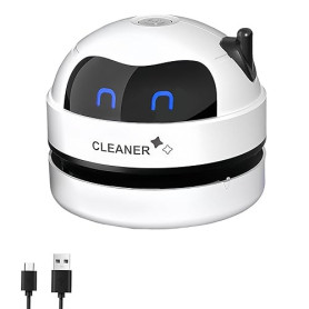 flintronic Mini Aspirateur de Table, Petit Aspirateur USB Rechargeable, Haute Puissance d'aspiration sans Fil, Portable, pour Ta