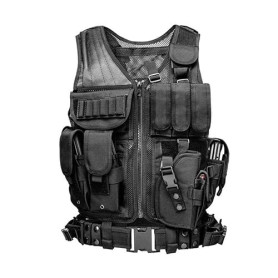 N / C Gilet Tactique Paintball Airsoft - SWAT Modulaire Réglable Veste Pour Chasse À L'extérieur Randonnée