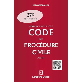 Code de procédure civile 2027 annoté. Édition limitée. 118e éd.