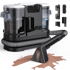 Welsauber Shampouineuse Canapé et Tapis 600W, Nettoyeur Textile 18 kPa avec Aspiration Puissante, Injecteur Extracteur pour Cana