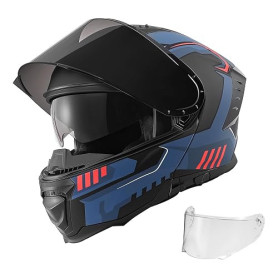 VEVOR Casque Modulable, Casque de Moto Intégral ou Ouvert 3/4 à Mentonnière Relevable, pour Moto Routière Trajets Quotidiens Voy