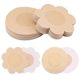 100 Pièces Protège-tétons Invisibles,, Cache Teton Invisible Respirant Doux, Jetables Nipple Cover Bande Adhésive Seins, Adapté
