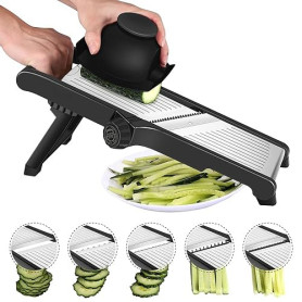 Mandoline Cuisine Coupe Legume Multifonctions - Decoupe Legumes Manuel Professionnelle Cuisine, Réglable en Acier Inoxydable, Ré