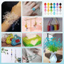 PH PandaHall 6240pcs Perles de Cristal 4mm Perles Acryliques à Facettes 24 Couleurs Arc-en-Ciel Perle Toupies Perle Entretoises