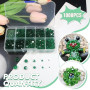 TOAOB 1000pcs Perles à Facette de Cristal Rondes Perle en Verre en Vrac Vert Foncé 2mm 4mm 6mm 8mm 10mm Transparent Crystal Bead