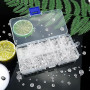 TOAOB 1000pcs Perles en Verre à Facettes de Cristal Transparence Rondes 2mm 4mm 6mm 8mm 10mm en Vrac Crystal Beads pour Fabricat