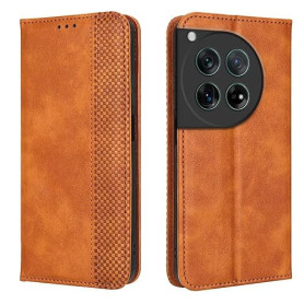 EASSGU Coque pour OnePlus 12 5G (6.82" inches), Etui Flip Folio en Cuir PU avec Interrupteur Magnétique, [3 Fentes pour Cartes]