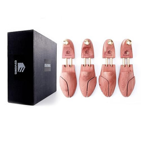 esvioniq Cedar Shoe Tree, Embauchoirs à chaussures en cèdre avec deux tubes,embauchoir en bois de cèdre rouge pour homme