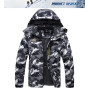 TACVASEN Veste Ski pour Homme Vestes Imperméable Chaudes Polaires Vestes De Randonnée Manteau Épais avec Capuche Amovible