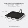SATECHI Hub Mac Mini & Support avec Boîtier SSD NVMe/SATA M.2, Données 10Gbps, 3X USB-A 5/10Gbps et Prise Audio, pour Mac Mini M
