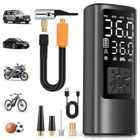 HOVVIDA Gonfleur Pneus Voiture, Compresseur à Air Portatif sans Fil, 150 PSI (10,3 Bar), Gonfleur Electrique, Pompe a Velo, Infl