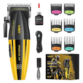 VGR 285 Fresh Fade Tondeuse à Cheveux Hommes Professionnel, 9000 RPM Tondeuse Pro Sans Fil pour Coupe de Cheveux Compacte Légère