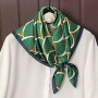 Ecroon Femme Foulard Soie Ressentir Carré Foulards Satin de soie Mouchoir Echarpe