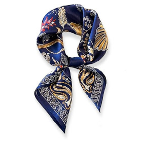 PoeticEHome Écharpe Carrée 100% Soie de Mûrier pour Femme - Foulard en Soie 68x68cm avec Étui Cadeau