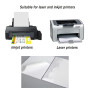 Lot de 10 feuilles de papier autocollant en vinyle blanc A4 imperméable pour imprimante jet d'encre et impression laser et jet d