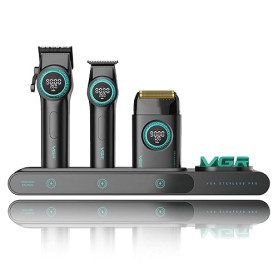 VGR 3 in 1 Kit Tondeuse Cheveux Hommes Professionnel Avec Tondeuse Cheveux Sans Fil, Trimmer et Rasoir, Équipé Moteur Renforcé,